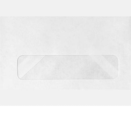 #6 Single Window Envelopes - Regular Gummed, White Envelopes - 3" 5/8 X 6" 1/2