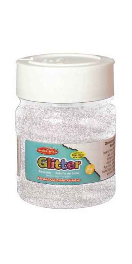 Creative Arts Craft Glitter, 4 oz. Bottle, Clear