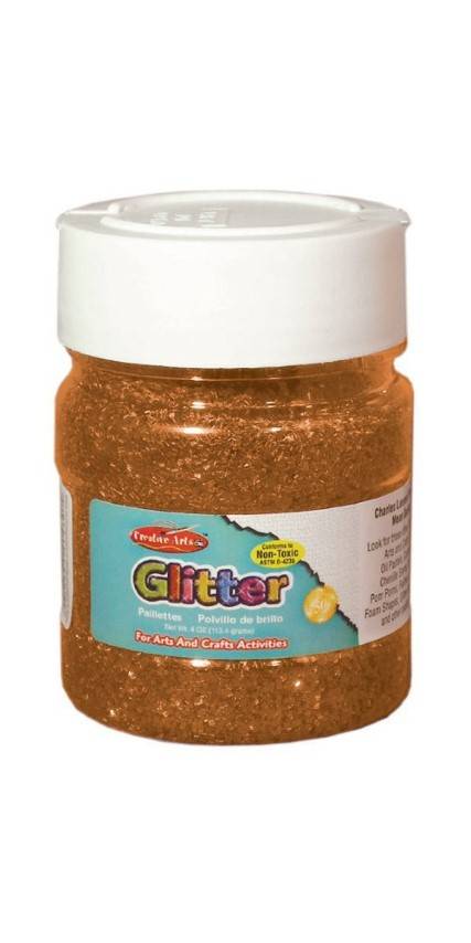 Creative Arts Craft Glitter, 4 oz. Bottle, Copper