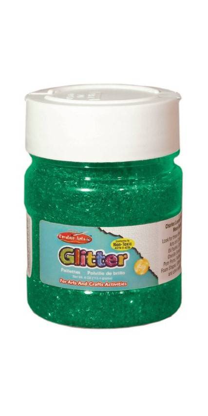 Creative Arts Craft Glitter, 4 oz. Bottle, Green
