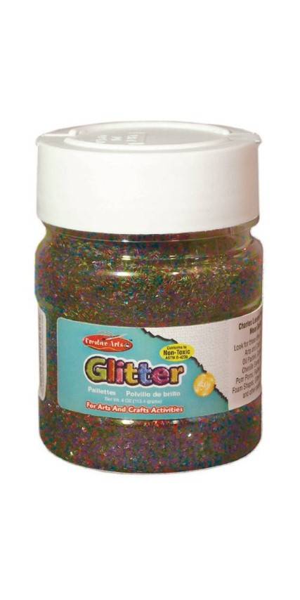 Creative Arts Craft Glitter, 4 oz. Bottle, Multi-Color