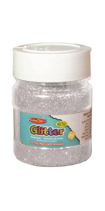 Creative Arts Craft Glitter, 4 oz. Bottle, Silver