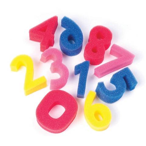 Numbers Shapes Sponges Set of 10