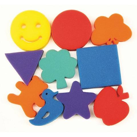 Familiar Shapes Sponges Set of 10
