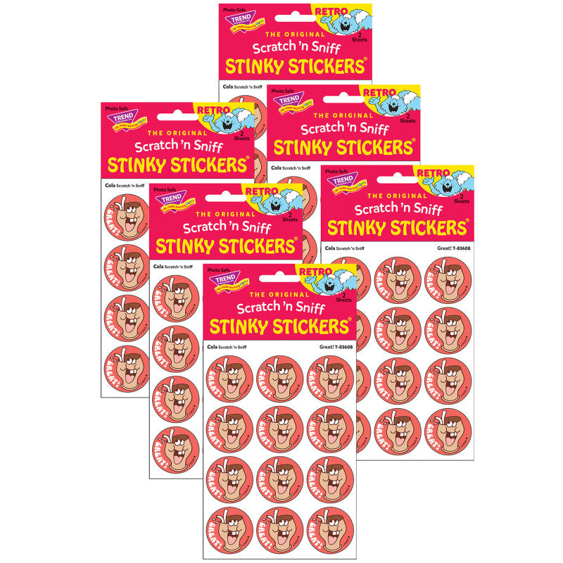 Great!/Cola Scented Stickers, 24 Per Pack, 6 Packs