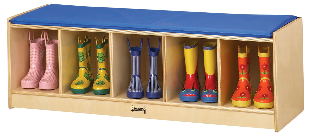 Jonti-Craft® 5 Section Bench Locker - Blue
