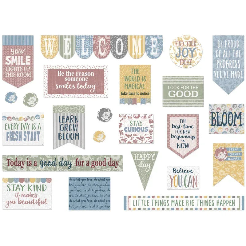 Classroom Cottage Mini Bulletin Board Set, 23 Pieces