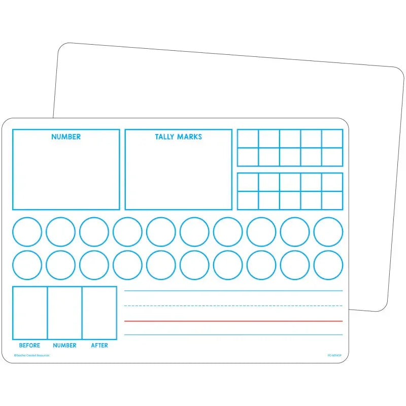 Double-Sided Learning Numbers 1-20 Dry Erase Boards, Pack of 10