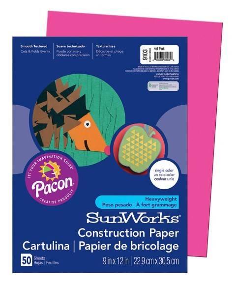 PRANG® Construction Paper 9" x 12" 50 Sheets Per Pack Medium Weight