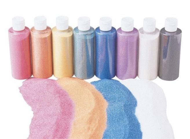 Sandtastik Colored Sand Shaker Top - Set of 8 - 10 oz. jars