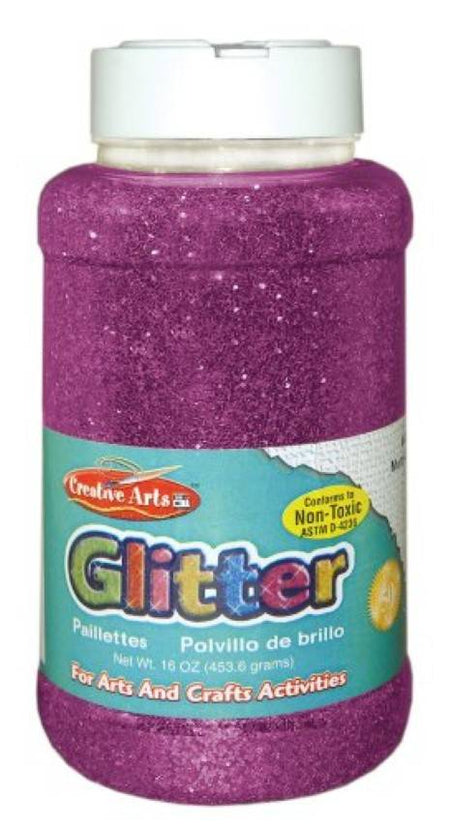 Creative Arts Craft Glitter, 16 Ounce Bottle Red