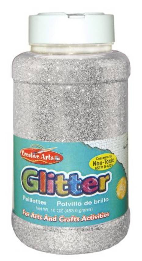 Craft Sparkle Glitter 16 Ounce Shaker Jar Silver