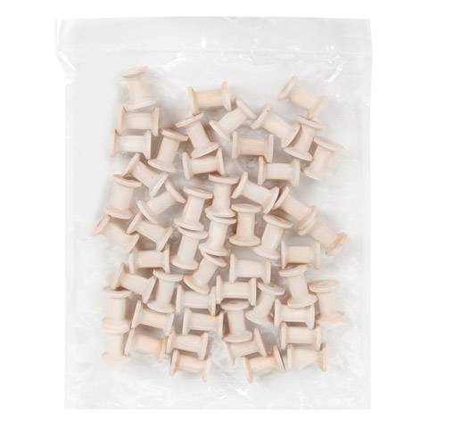 Darice Wood Spools - 1-3/15 x 7/8 inches - 50 pieces (9119-59)