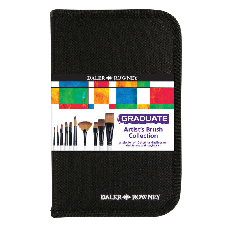 Graduate Artist's Brush Set with Zip Case, Synthetic, 10 Pieces