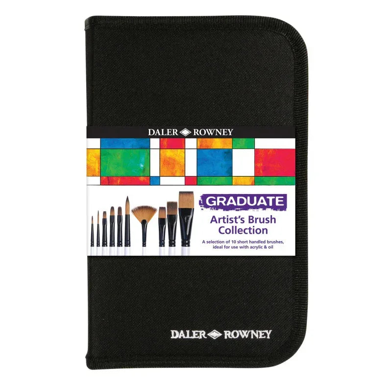 Graduate Artist's Brush Set with Zip Case, Synthetic, 10 Pieces