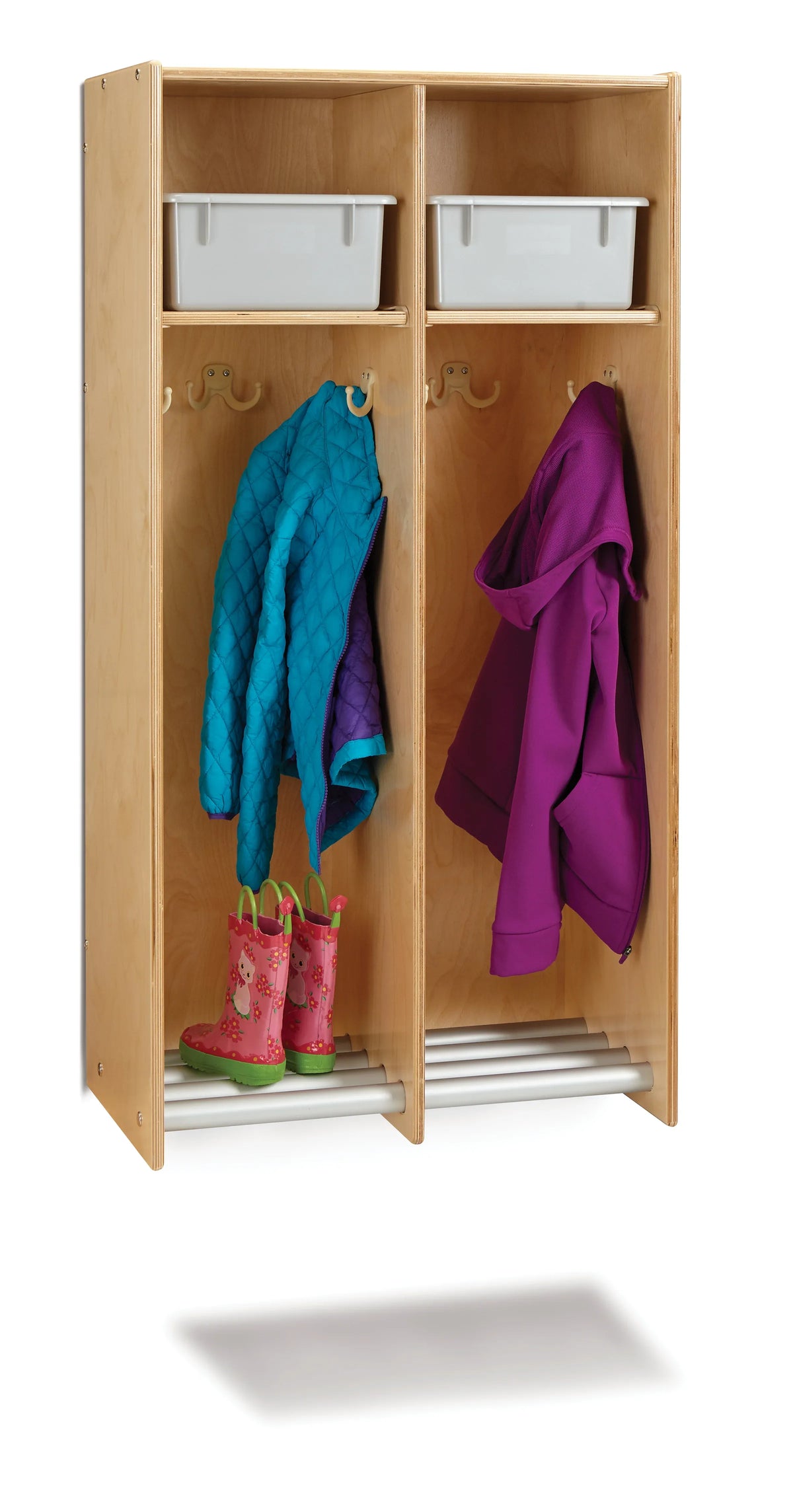 Jonti-Craft® 2 Section Hanging Locker - without Tubs