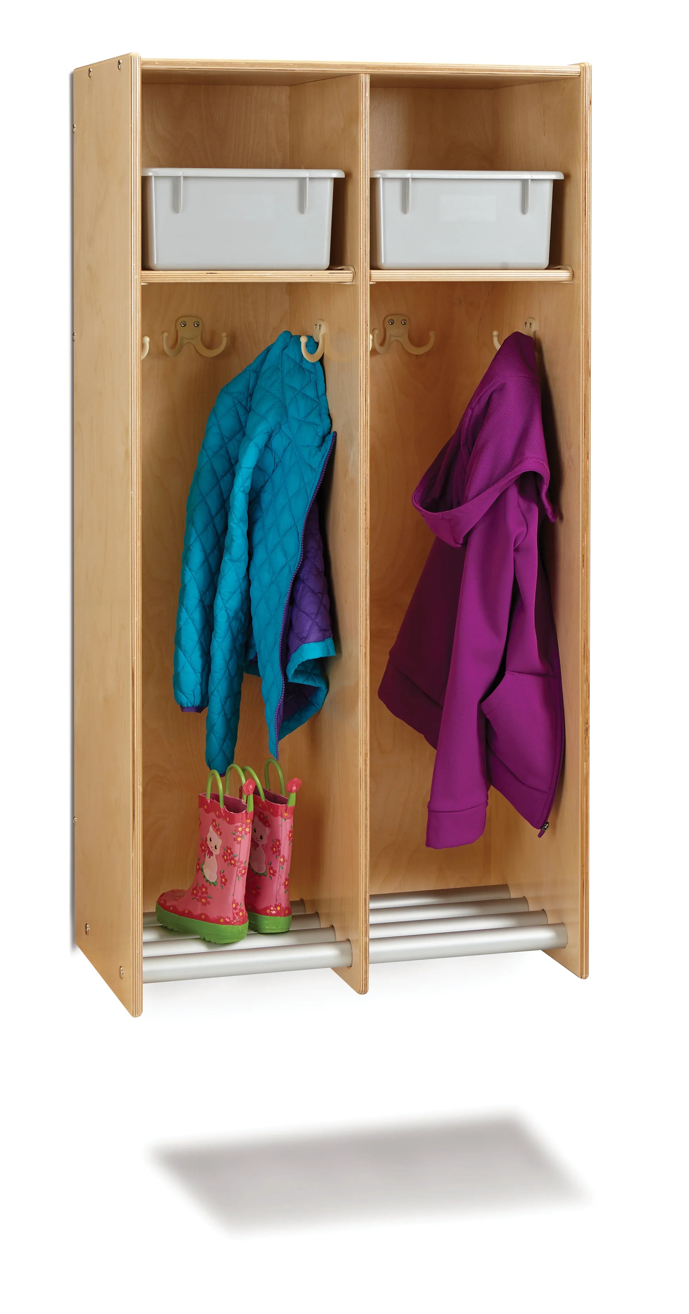 Jonti-Craft® 2 Section Hanging Locker - without Tubs