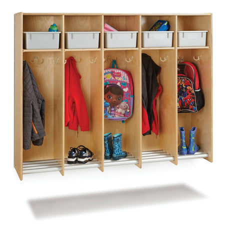 Jonti-Craft® 5 Section Hanging Locker - without Tubs