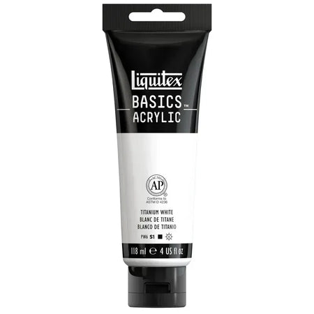 BASICS Acrylic Paint, 118 mL Tube, Titanium White