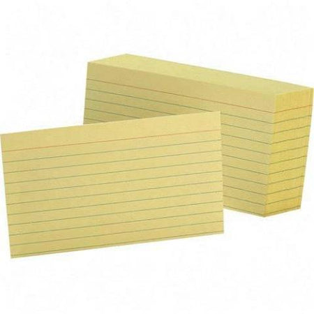 Canary, (Yellow) Ruled Index Cards - 3x5 Inches - Pack of 100, (9151CA)
