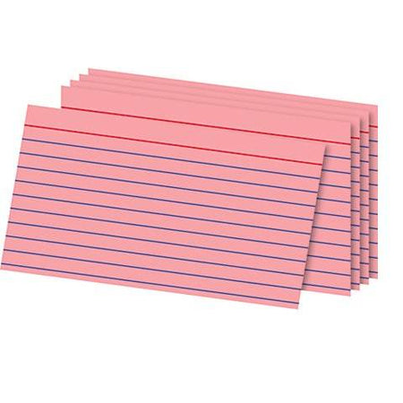 Colored Ruled Index Cards Cherry 100/Pack 3 x 5