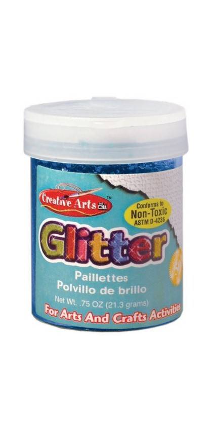 Creative Arts Craft Glitter, 3/4 oz. Bottle, Blue