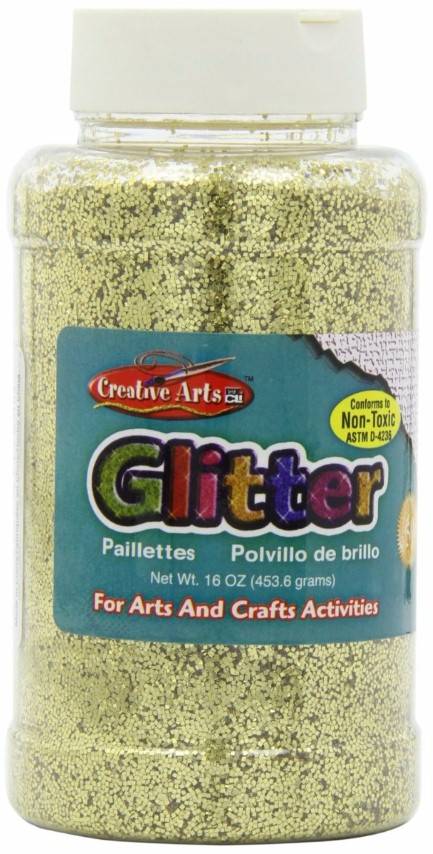 Craft Sparkle Glitter 16 Ounce Shaker Jar Gold