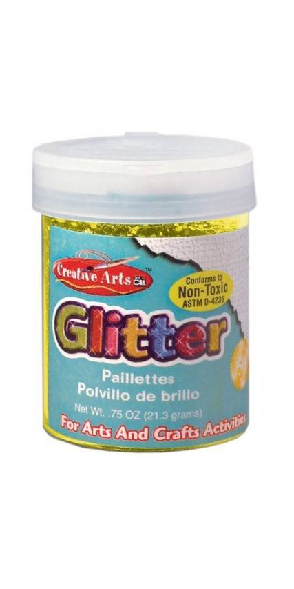 Creative Arts Craft Glitter, 3/4 oz. Bottle, Gold