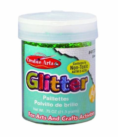 Creative Arts Craft Glitter, 3/4 oz. Bottle, Green