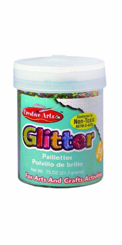 Creative Arts Craft Glitter, 3/4 oz. Bottle, Multi-color
