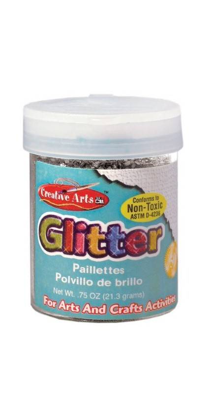 Creative Arts Craft Glitter, 3/4 oz. Bottle, Silver