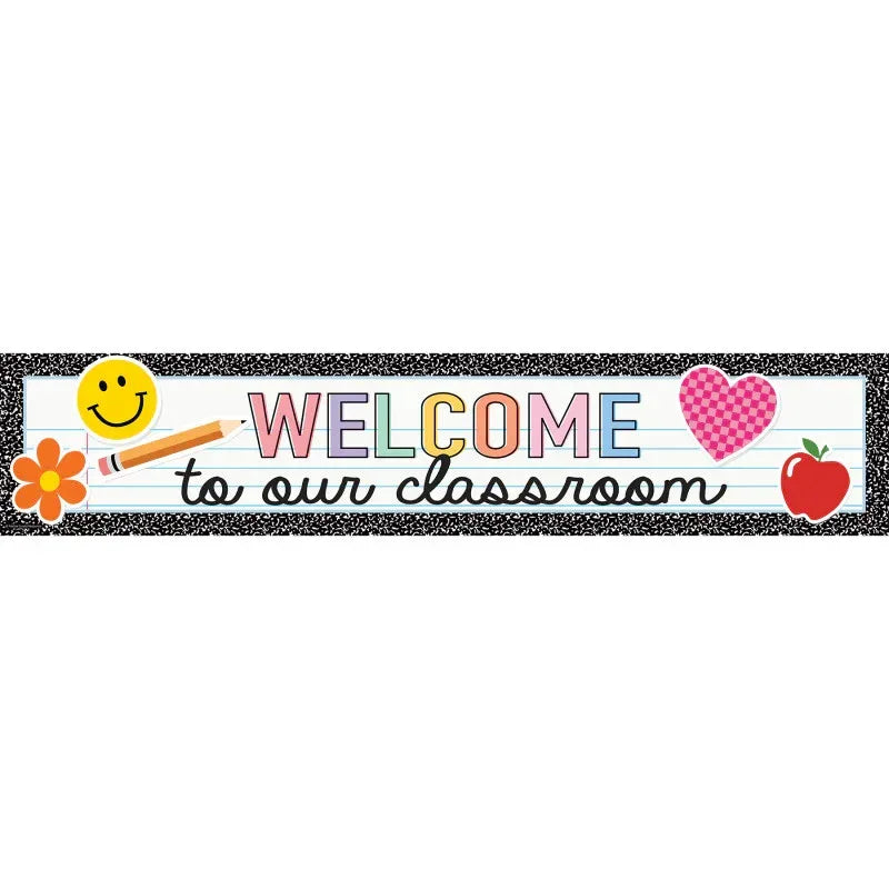 Cool for School Welcome to Our Classroom Banner, 8" x 39"