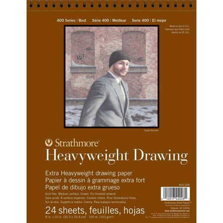 400 Series Drawing Paper Pad, Top Wire Binding, 24 Sheet, 8x10 inch, 1 Count