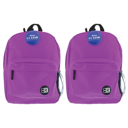 Classic Backpack 17" Purple, Pack of 2