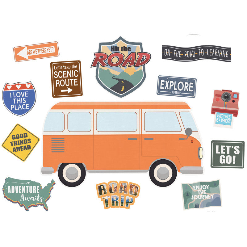 Moving Mountains Road Trip Hit the Road Bulletin Board Set, 15 Pieces