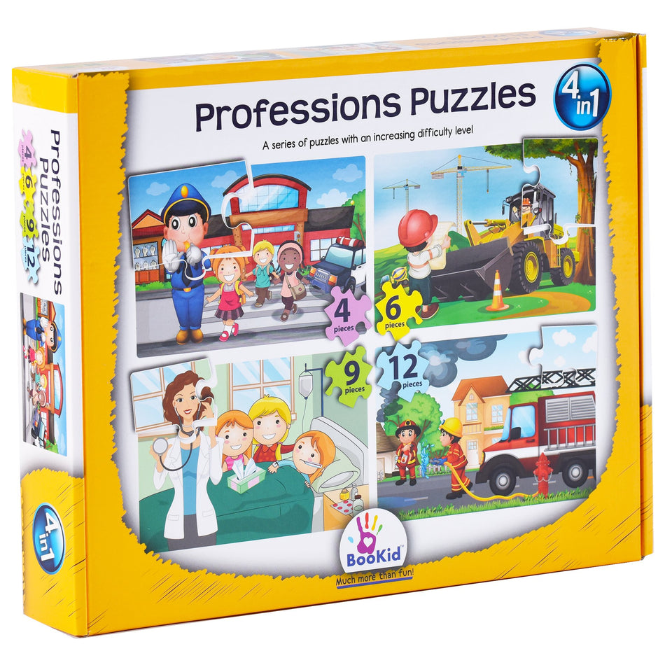 4 in 1 Increasing Difficulty Kid Puzzle for Kids  Professions Puzzles