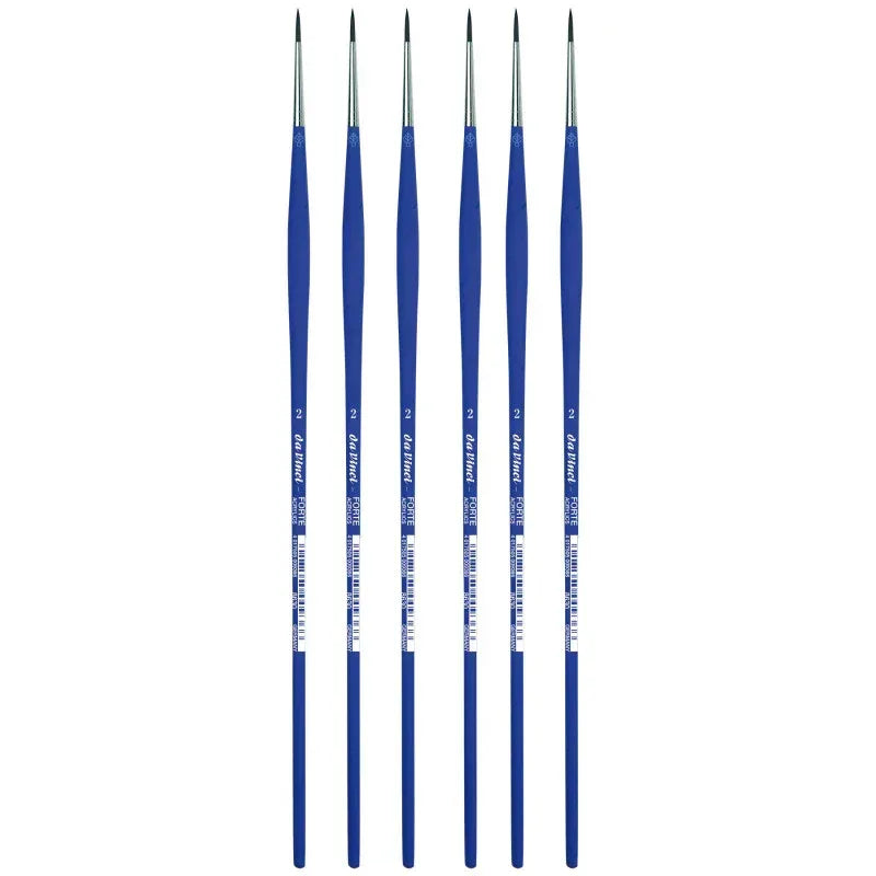 FORTE-Acrylics Student Brush, Synthetic, Acrylic & Oil, Round, Series 8630, Size 2, Pack of 6