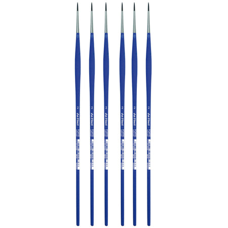 FORTE-Acrylics Student Brush, Synthetic, Acrylic & Oil, Round, Series 8630, Size 2, Pack of 6