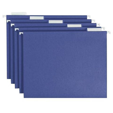 Hanging File Folder with Tab, 1/5-Cut Adjustable Tab, Legal Size, Blue , 25 per Box