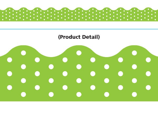 Trend Enterprises Polka Dots lime Terrific Trimmers (T-92664)