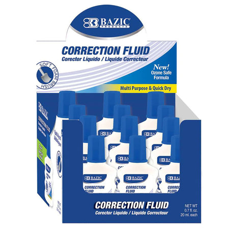 Correction Fluid with Foam Brush, 0.7 fl oz (20 mL)
