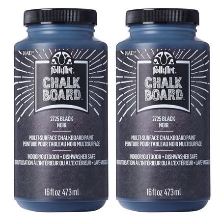 Chalkboard Paint, 16oz., Black, Pack of 2