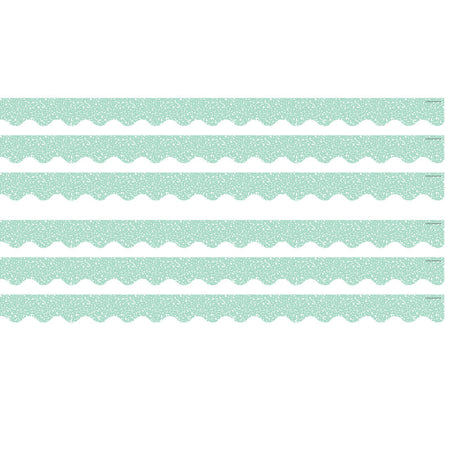 Composition Green Scalloped Border Trim, 35 Feet Per Pack, 6 Packs