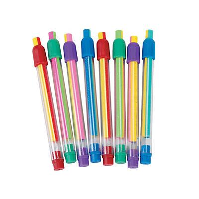 Striped Eraser Sticks - 4-1/2" - 12/pkg