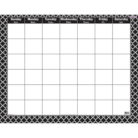Moroccan Black Wipe-Off&reg; Calendar, Monthly