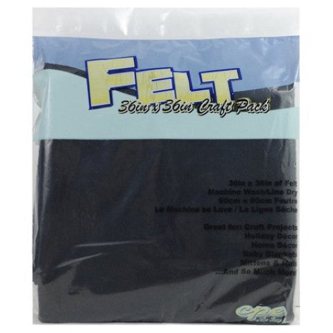 Felt by the Yard - 36" x 36" - Black