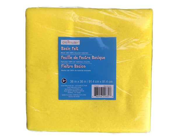 Felt by the Yard - 36" x 36" - Yellow