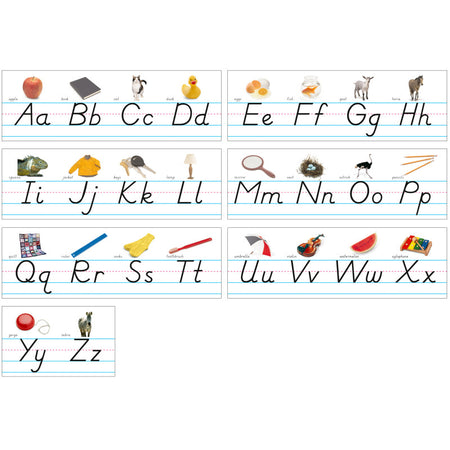 Photo & Modern Manuscript Alphabet Lines Bulletin Board Set