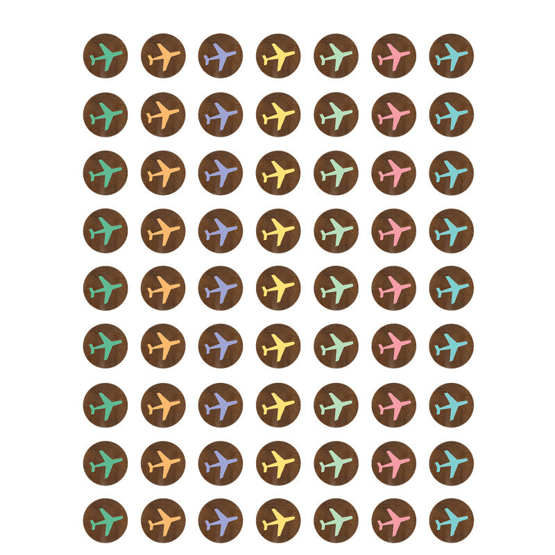 Travel the Map Airplanes Mini Stickers, 378 Per Pack, 12 Packs