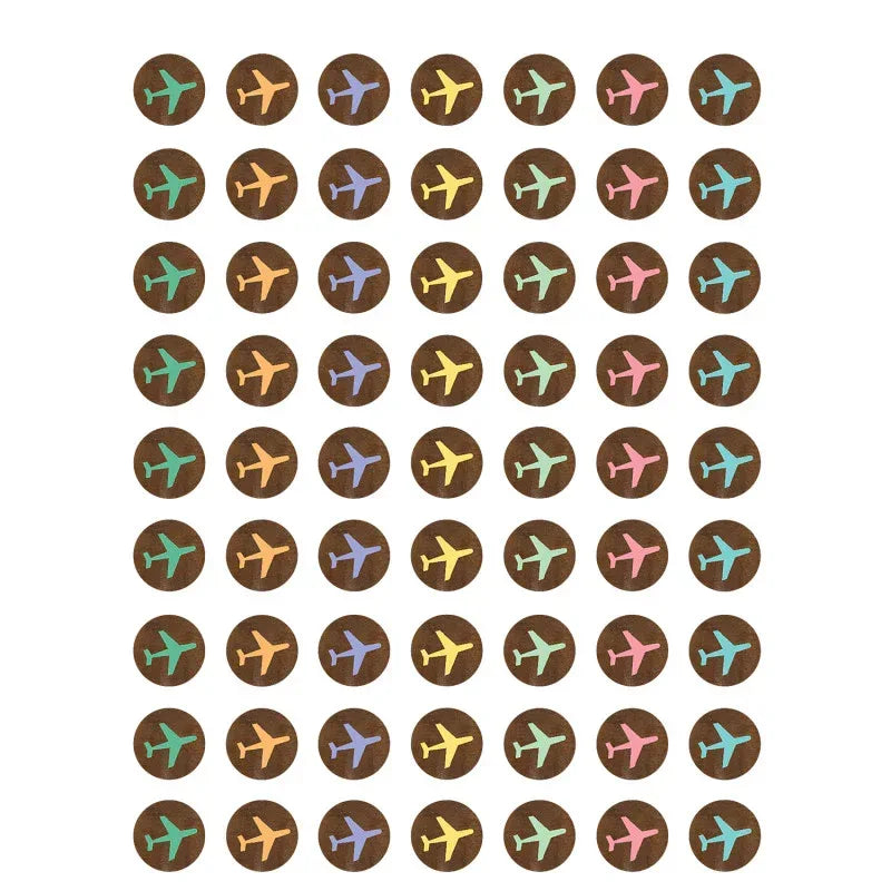 Travel the Map Airplanes Mini Stickers, 378 Per Pack, 12 Packs